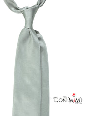 AMANTEA 7-fold unlined tie in pure satin Stone Grey