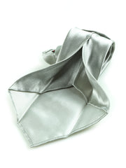 AMANTEA 7-fold unlined tie in pure satin Stone Grey