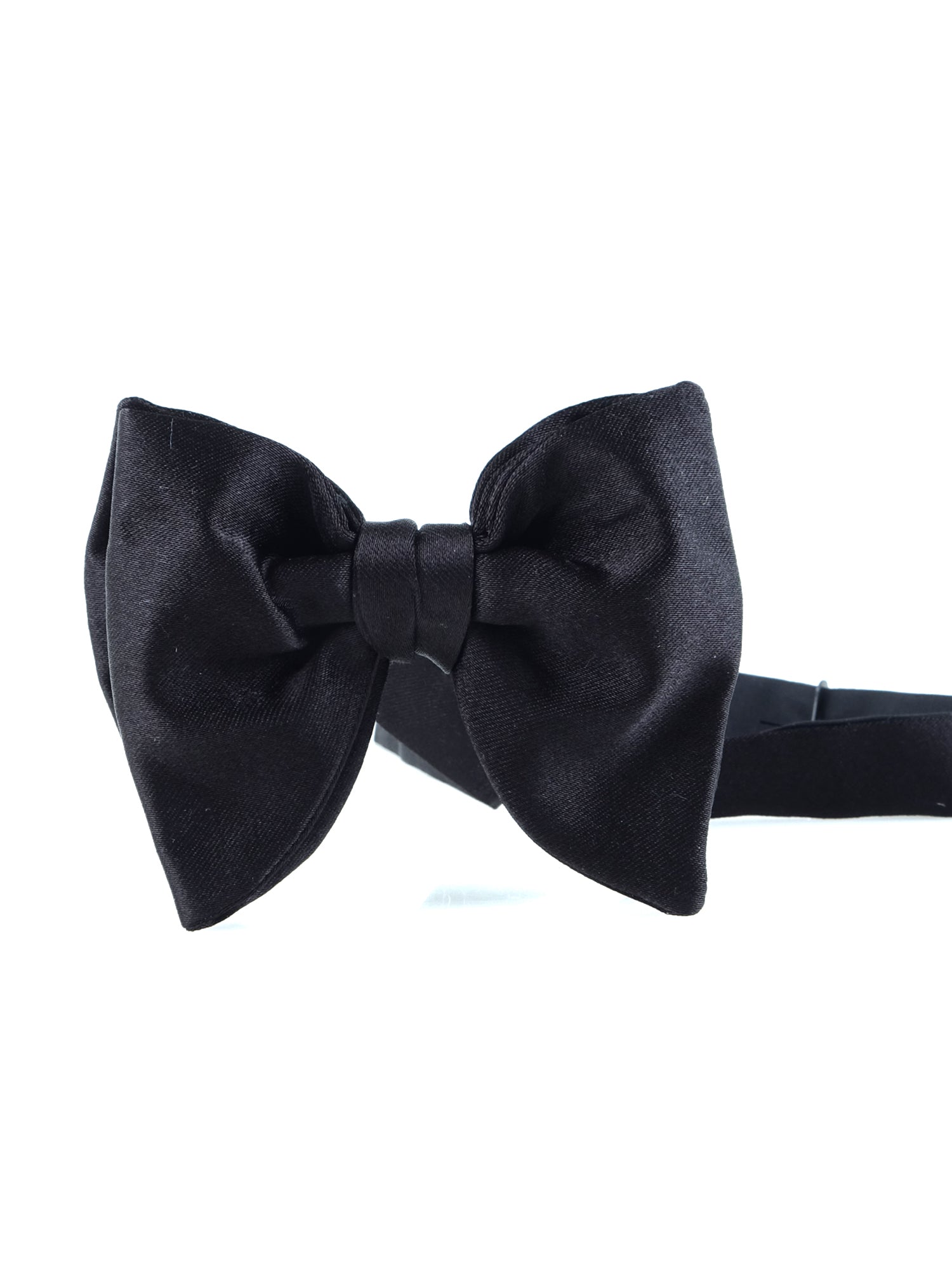 Black bow tie GOCCIA model already knotted in satin silk