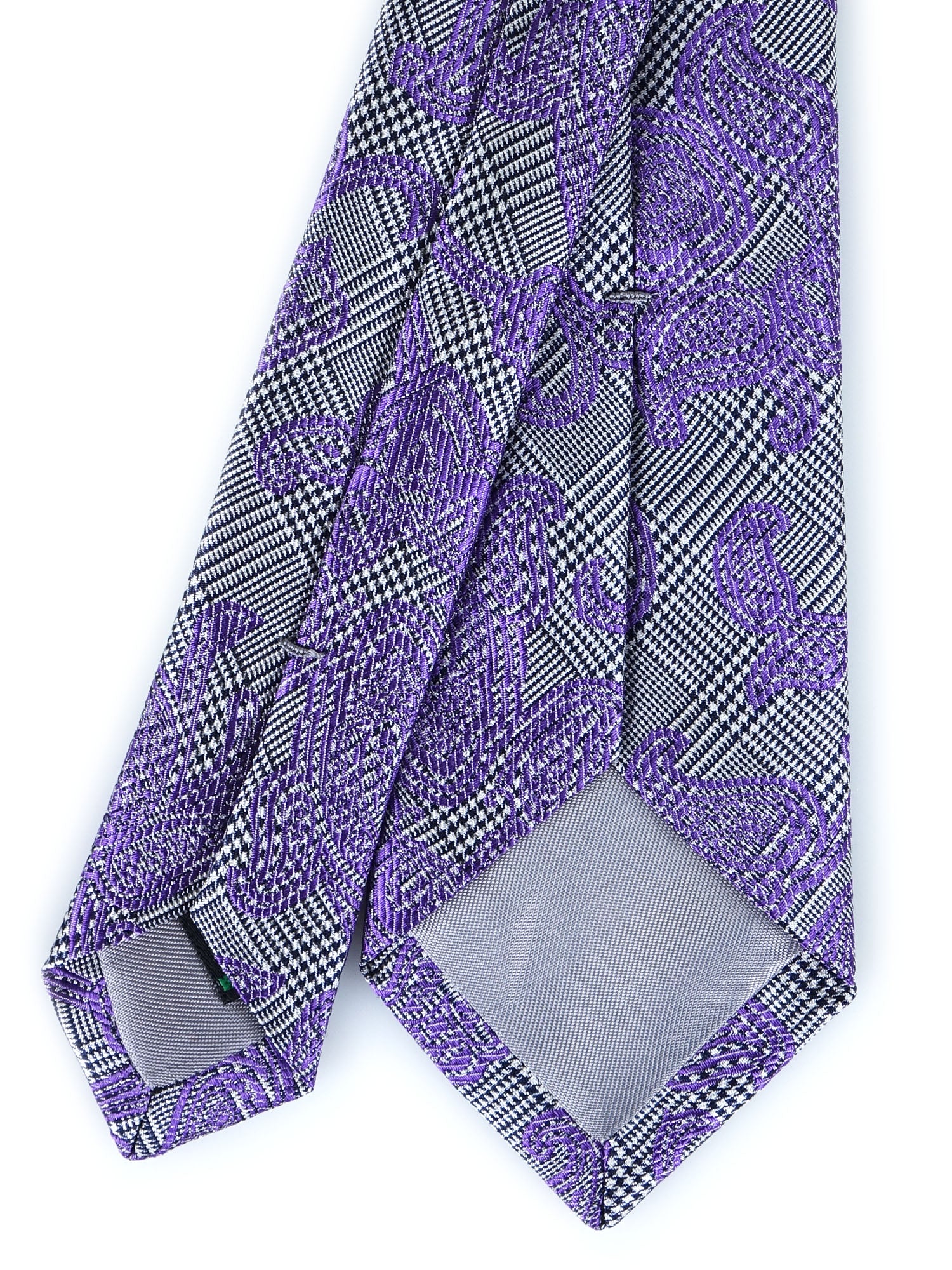 SOAVE 3-fold grey jacquard silk tie