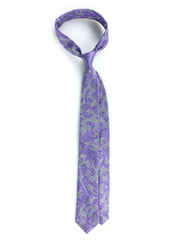 SOAVE 3-fold grey jacquard silk tie