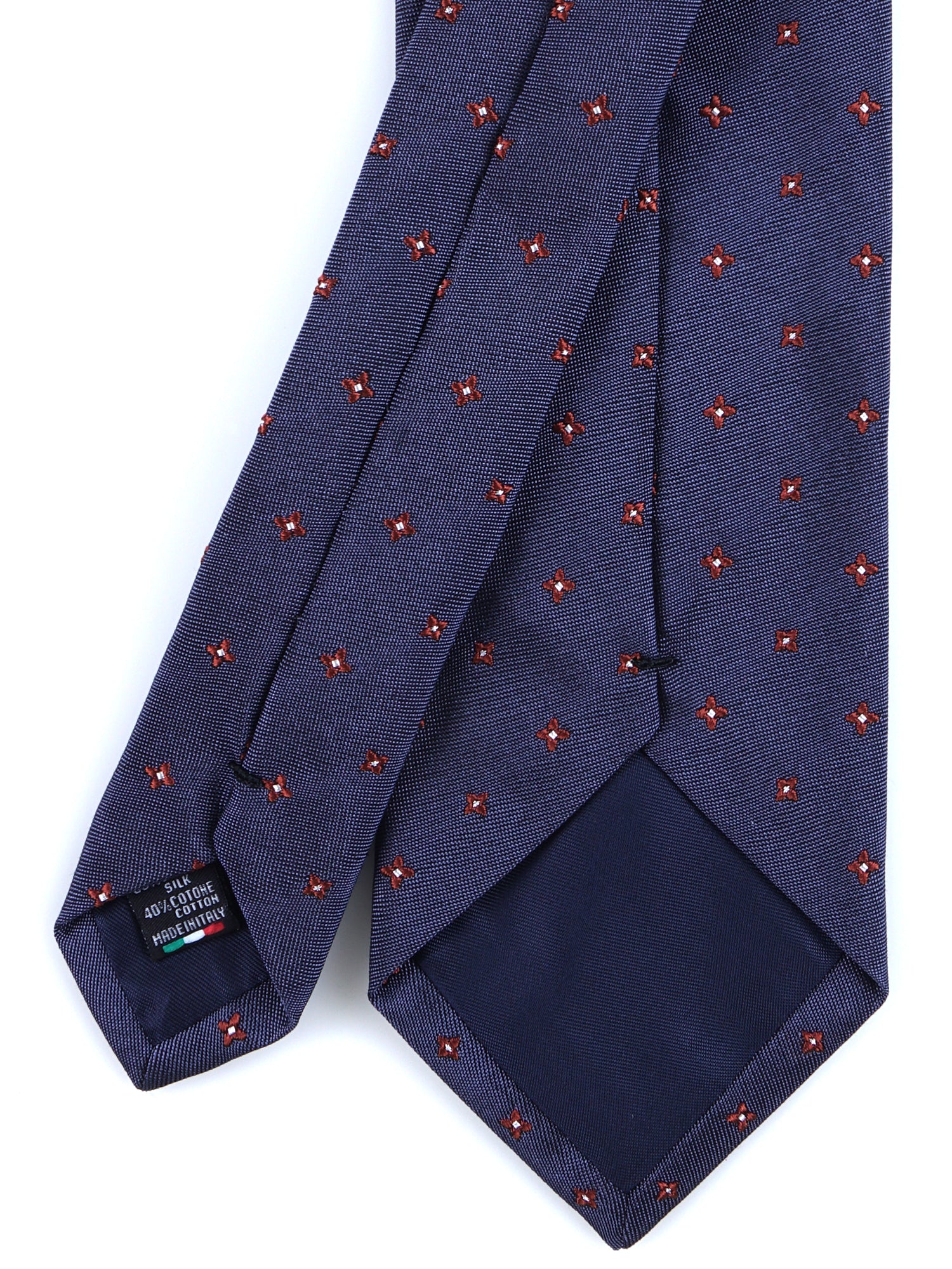 MARTIN 3-fold tie in aviation blue silk/cotton