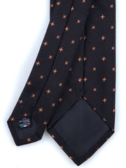 MARTIN 3-fold black silk/cotton tie