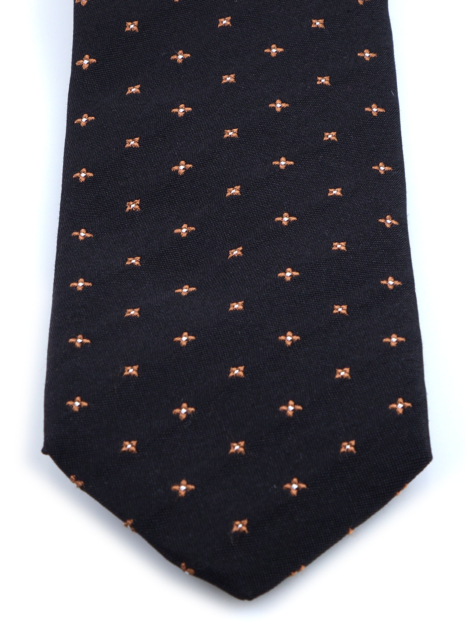 MARTIN 3-fold black silk/cotton tie