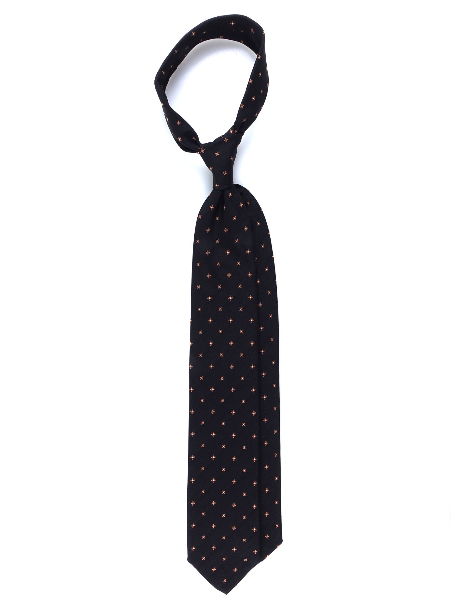 MARTIN 3-fold black silk/cotton tie