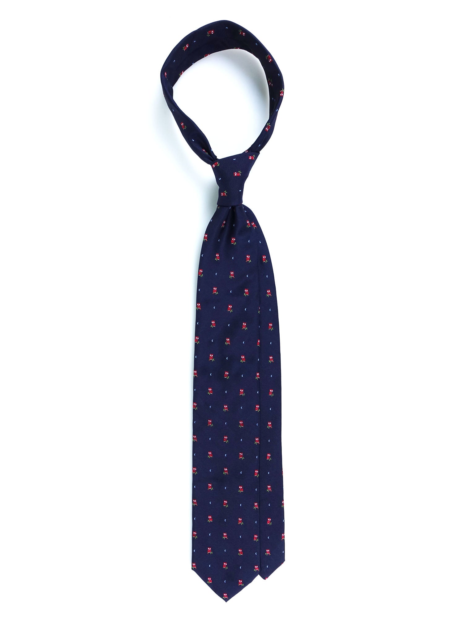 3-fold CIVETTA tie in blue jacquard silk