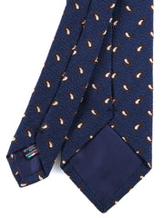 VALENTIA Blue Silk/Cotton 3-Fold Tie