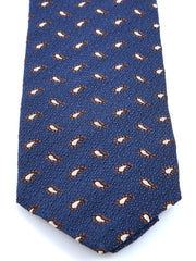 VALENTIA Blue Silk/Cotton 3-Fold Tie