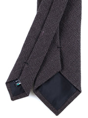 SAVINA Brown Silk/Wool 3-Fold Tie