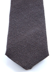 SAVINA Brown Silk/Wool 3-Fold Tie