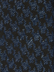 GINGER Dark Blue Silk/Cotton 3-Fold Tie