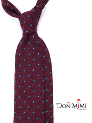 FRANSE 3-fold burgundy jacquard silk tie