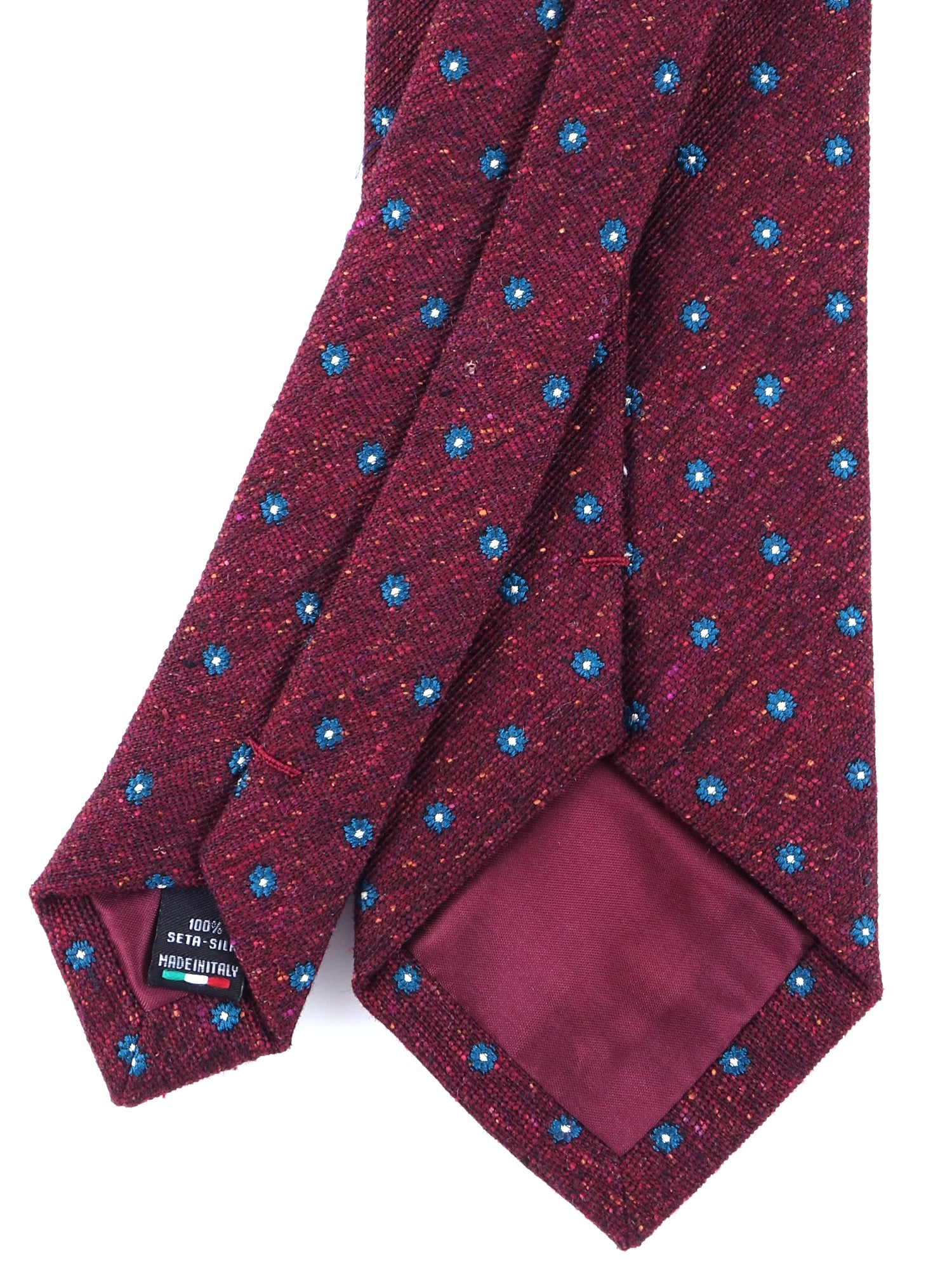 FRANSE 3-fold burgundy jacquard silk tie