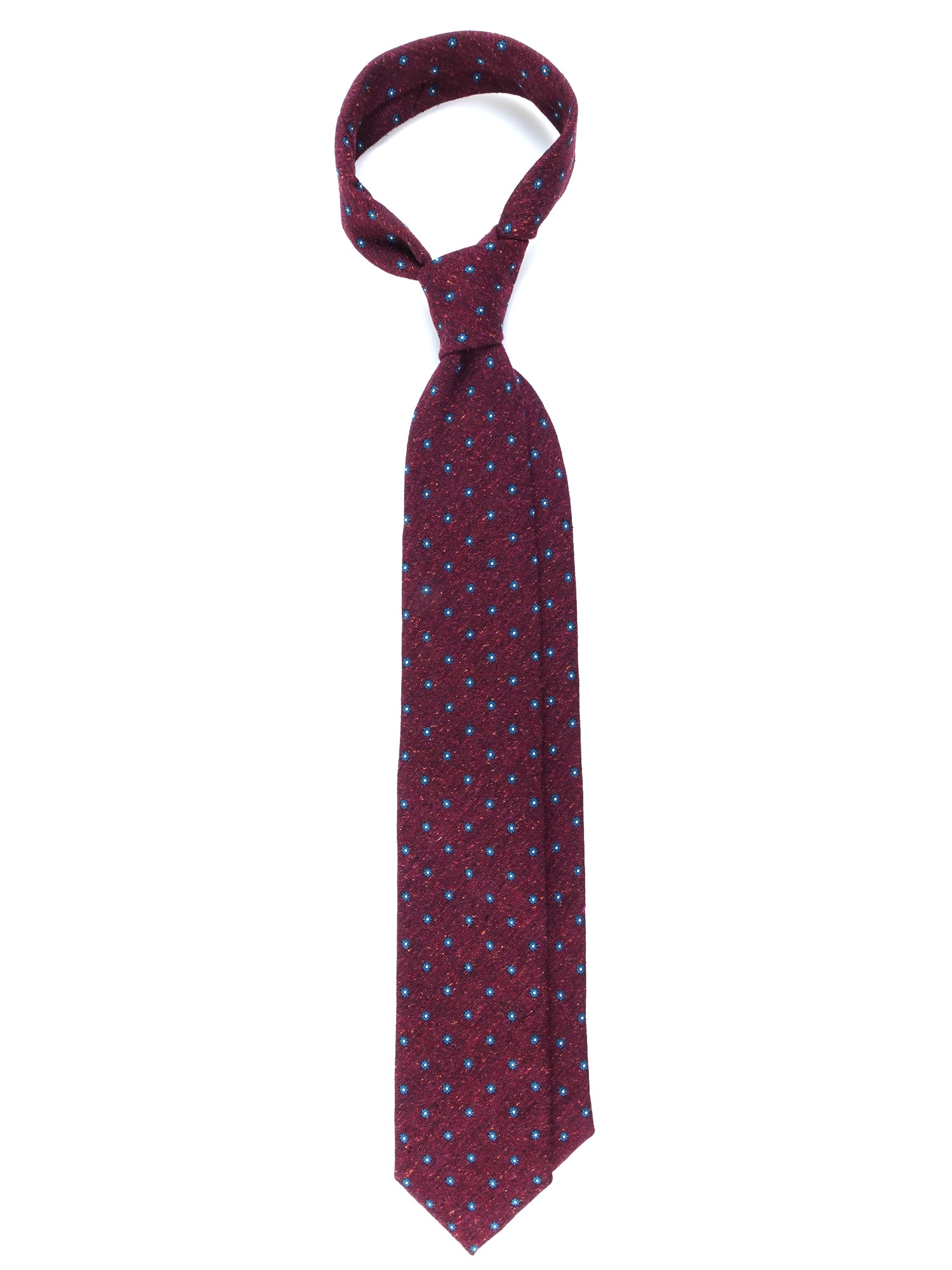 FRANSE 3-fold burgundy jacquard silk tie