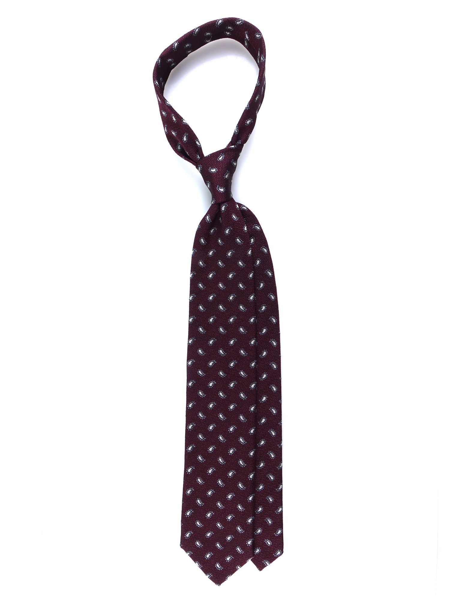 VALENTIA 3-fold burgundy silk/cotton tie