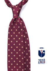 GINGER 3-fold burgundy silk/cotton tie