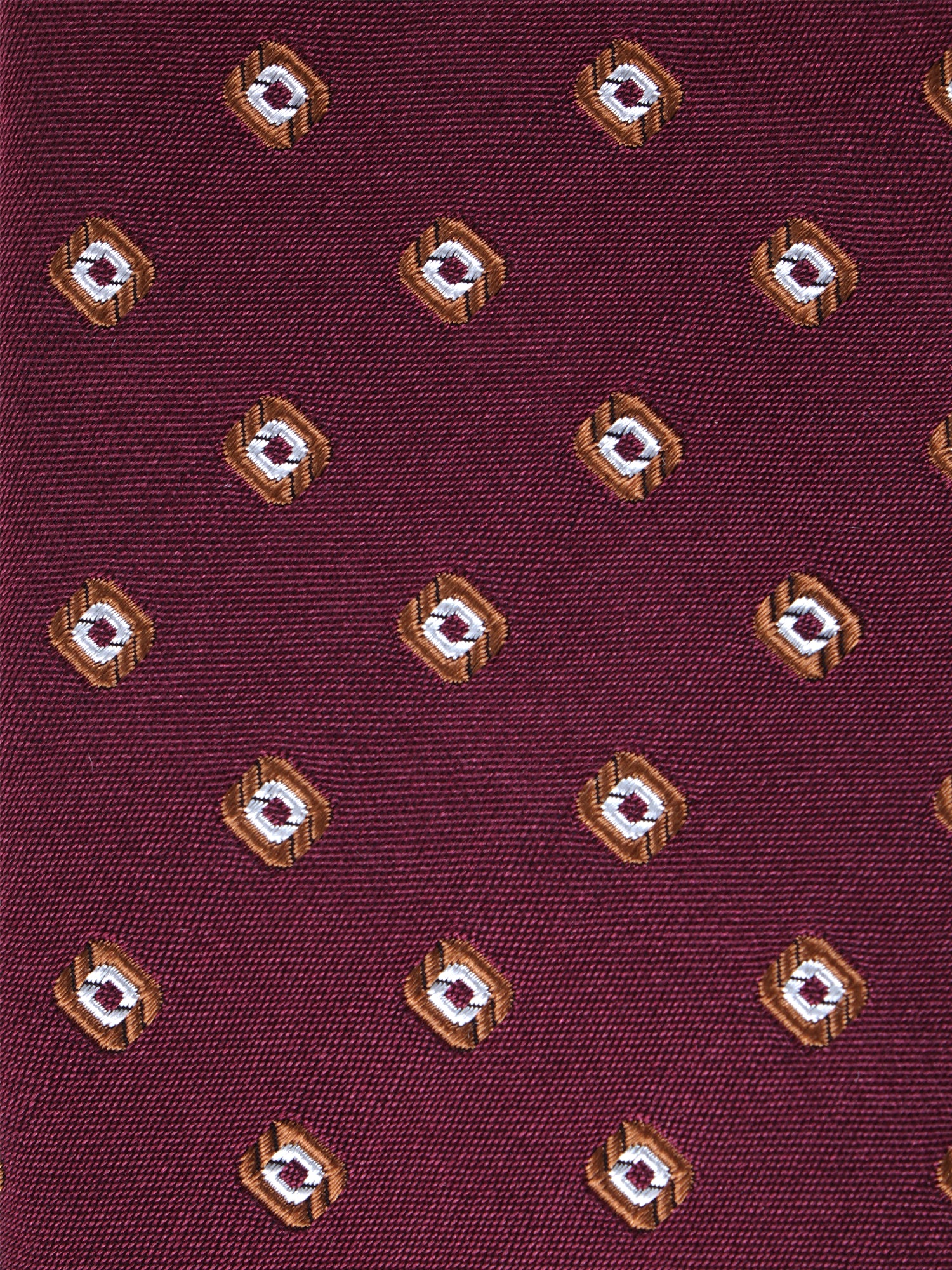 GINGER 3-fold burgundy silk/cotton tie