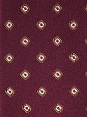 GINGER 3-fold burgundy silk/cotton tie