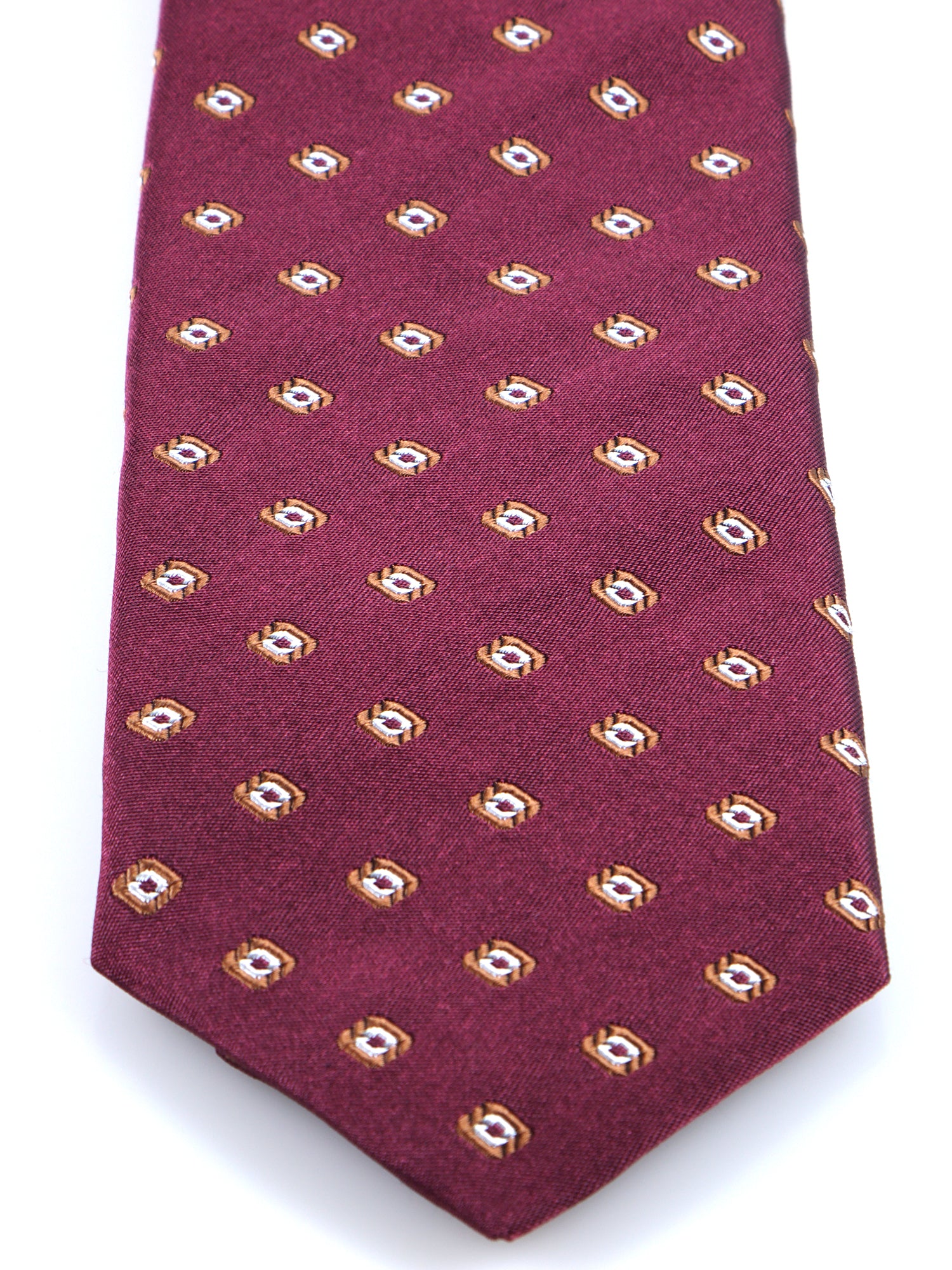 GINGER 3-fold burgundy silk/cotton tie