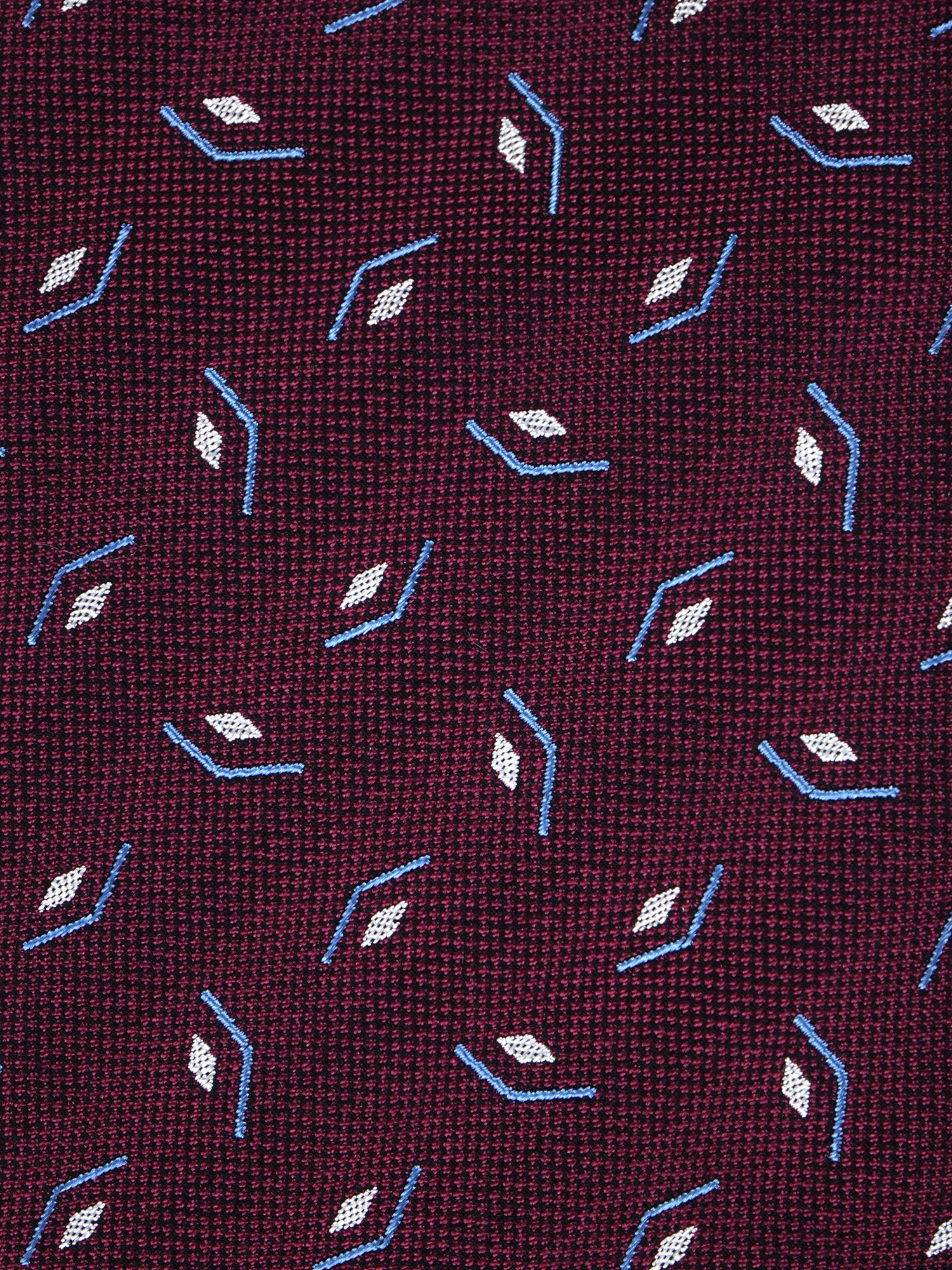 GALACE 3-fold burgundy silk/cotton tie