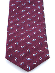 GALACE 3-fold burgundy silk/cotton tie