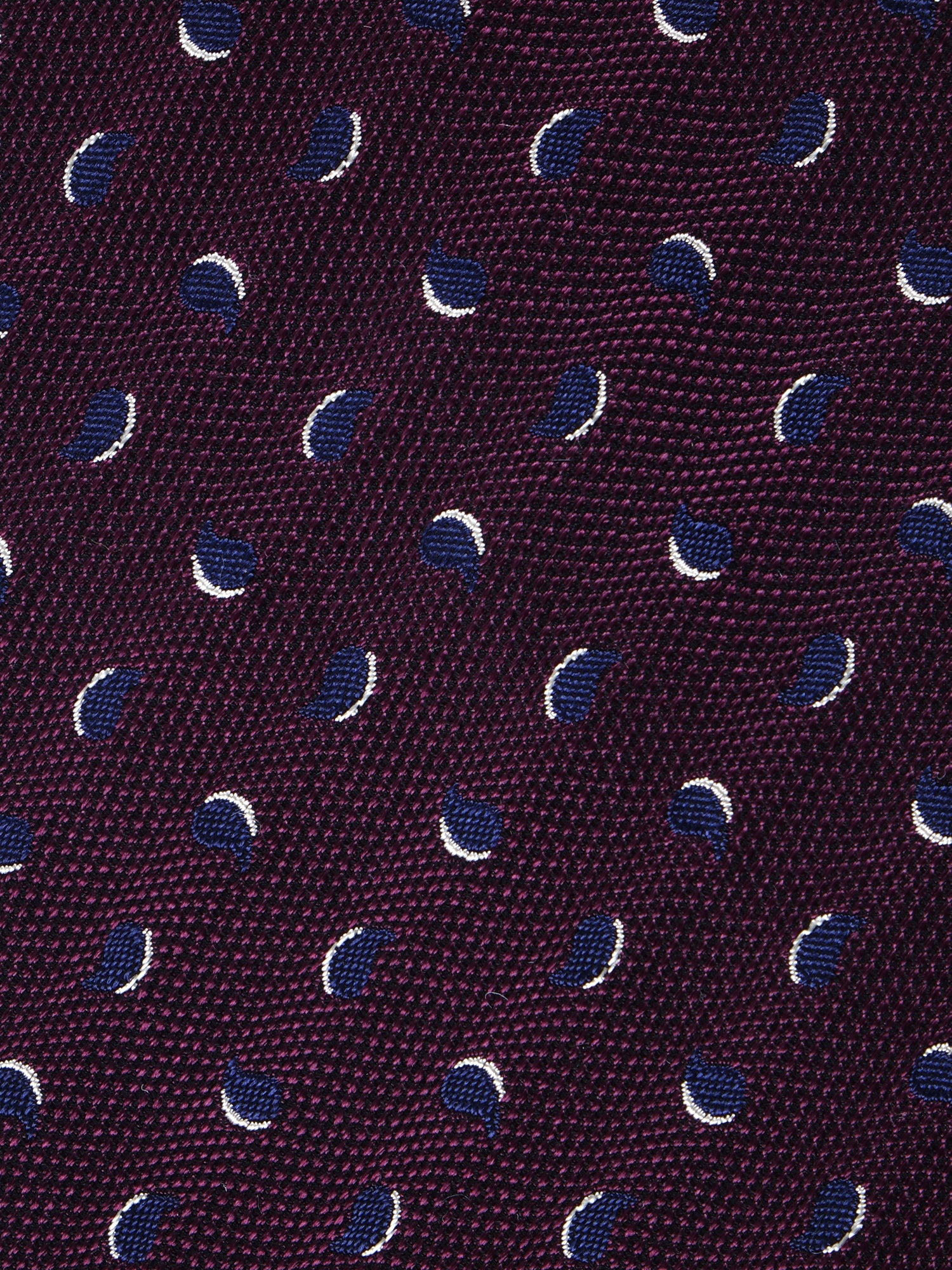 3-fold burgundy silk/cotton tie LEILA