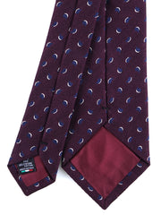 3-fold burgundy silk/cotton tie LEILA