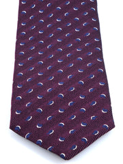 3-fold burgundy silk/cotton tie LEILA