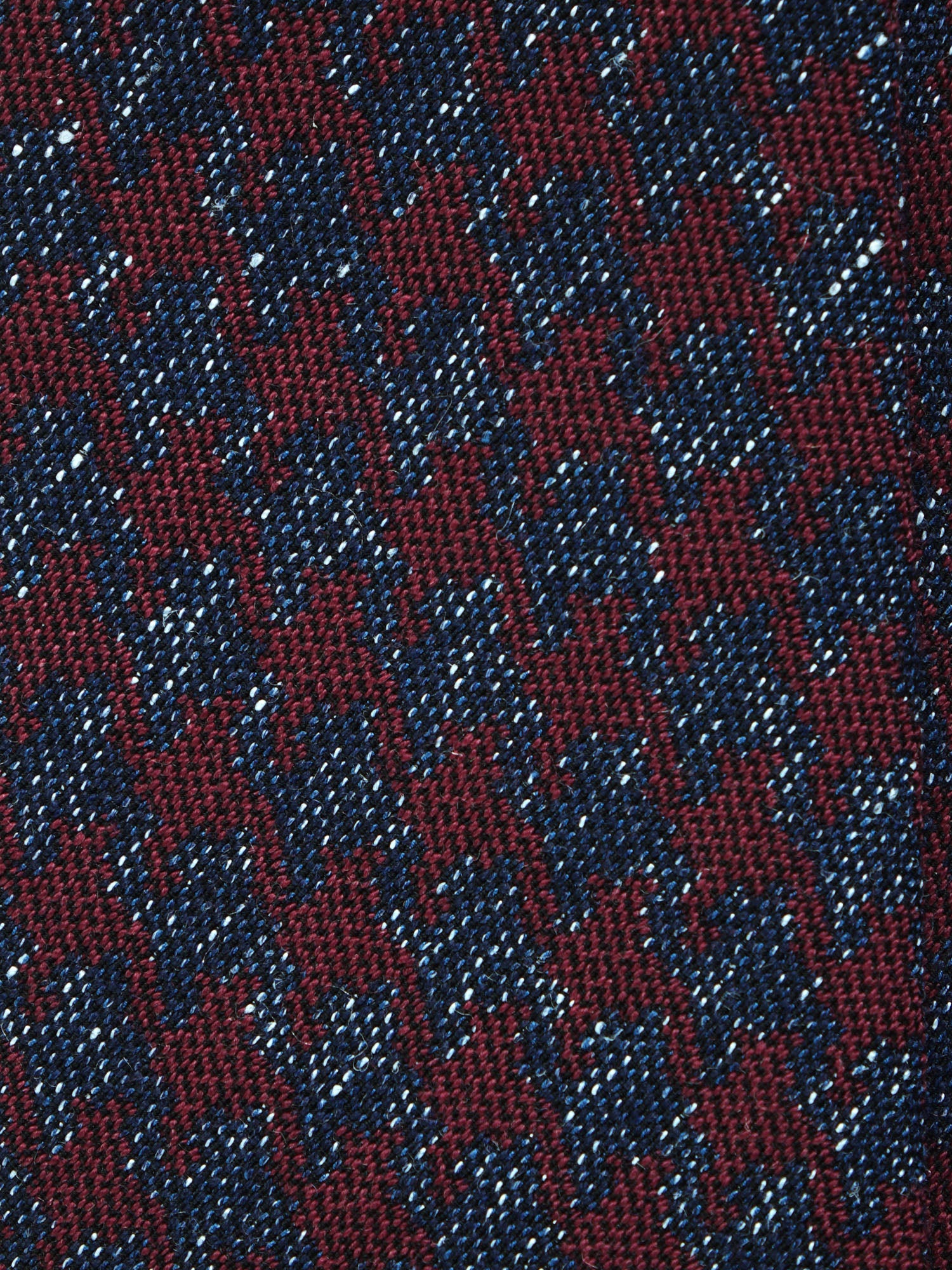 GINGER Dark Blue Silk/Cotton 3-Fold Tie