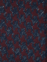 GINGER Dark Blue Silk/Cotton 3-Fold Tie