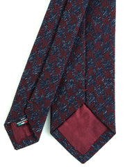 GINGER Dark Blue Silk/Cotton 3-Fold Tie