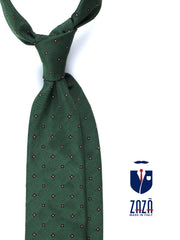 MARTIN Green 3-Fold Silk/Cotton Tie