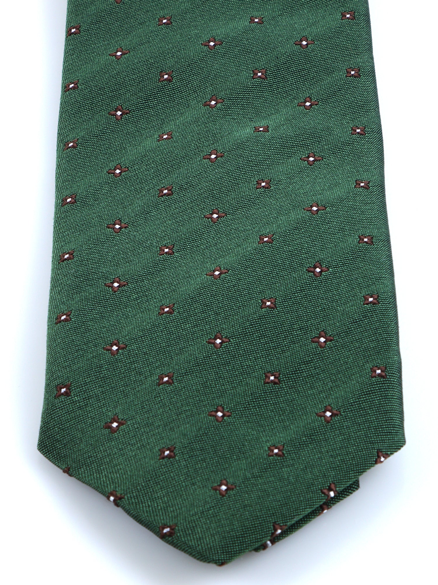 MARTIN Green 3-Fold Silk/Cotton Tie