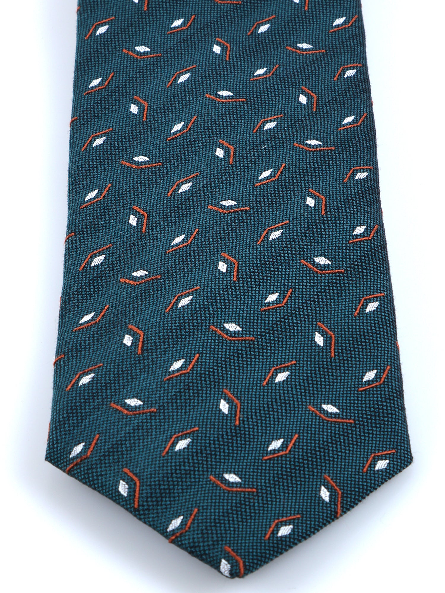 GALACE Green Silk/Cotton 3-Fold Tie