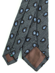 GINGER Dark Blue Silk/Cotton 3-Fold Tie