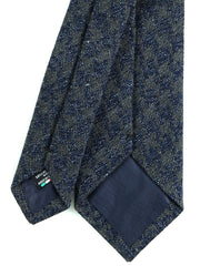 GINGER Dark Blue Silk/Cotton 3-Fold Tie