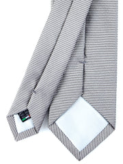 Cravatta 3 pieghe grigio in seta jacquard WILLIAM