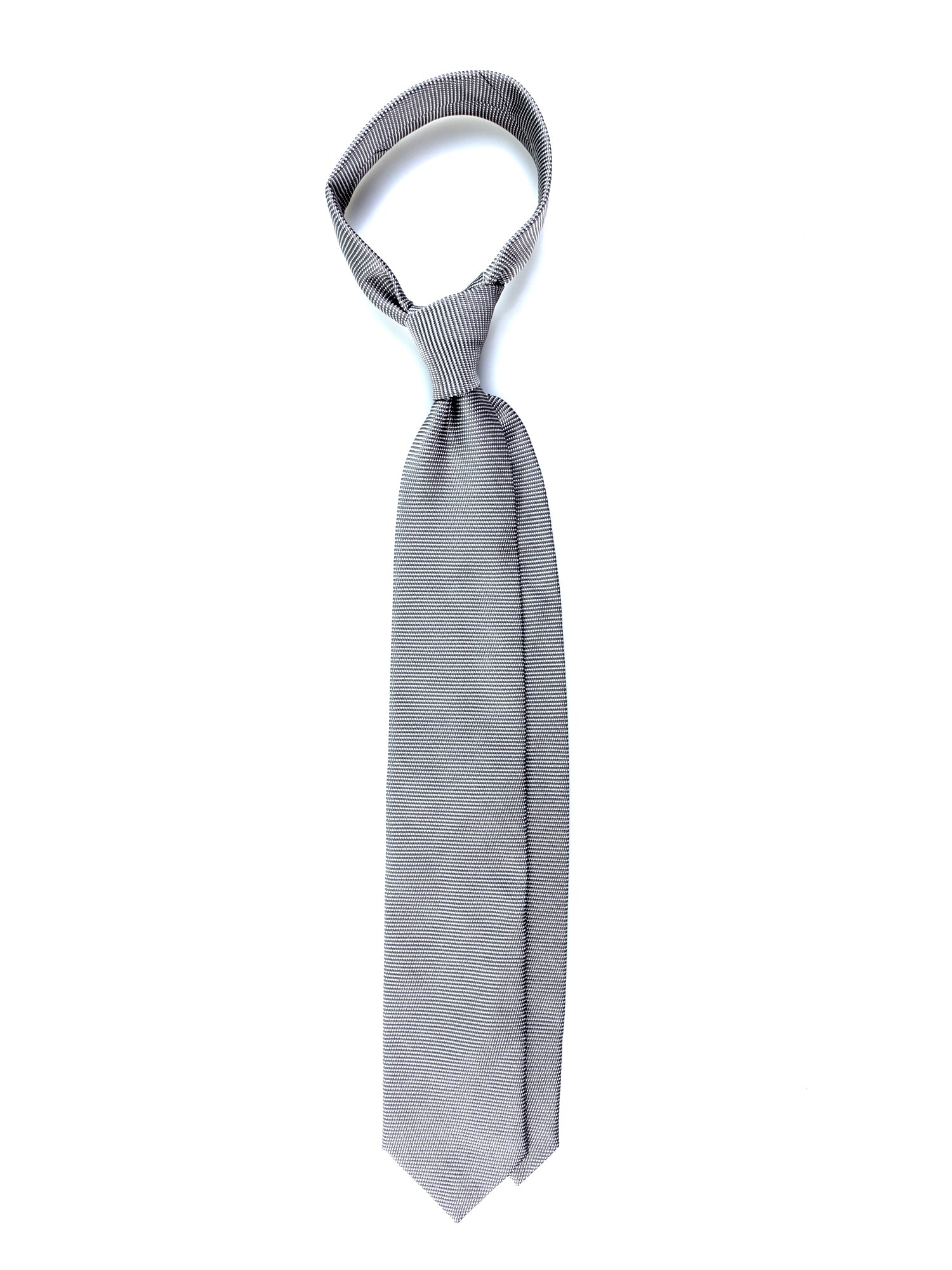 WILLIAM 3-fold grey jacquard silk tie