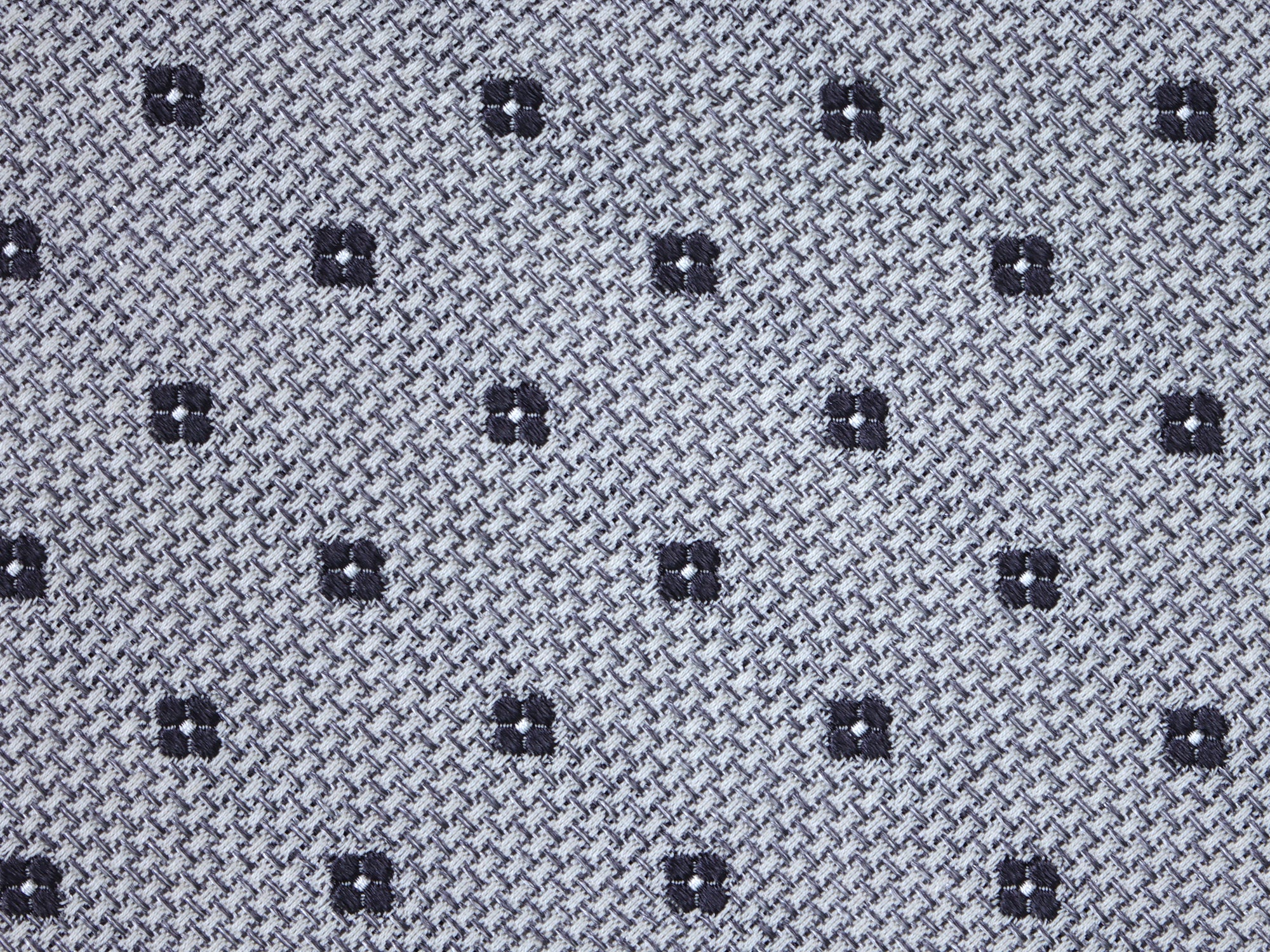 Cravatta 3 pieghe grigio in seta jacquard NEDIRA