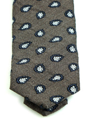 GINGER Dark Blue Silk/Cotton 3-Fold Tie