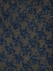 GINGER Dark Blue Silk/Cotton 3-Fold Tie