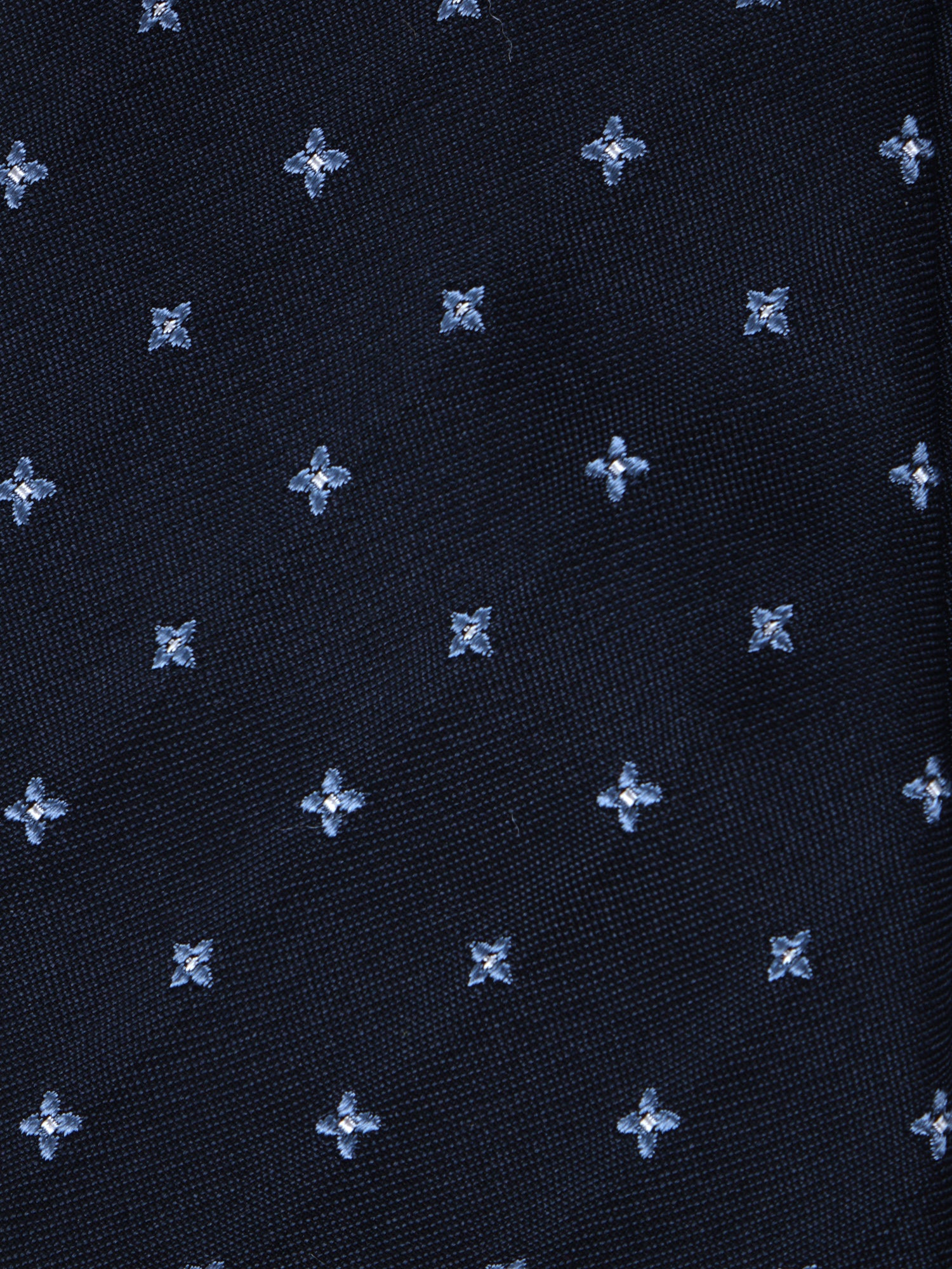 MARTIN Dark Blue Silk/Cotton 3-Fold Tie