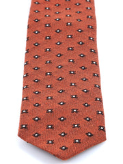 NADIA Orange Silk/Wool 3-Fold Tie