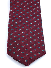 Dark red 3 fold silk/cotton tie LEILA