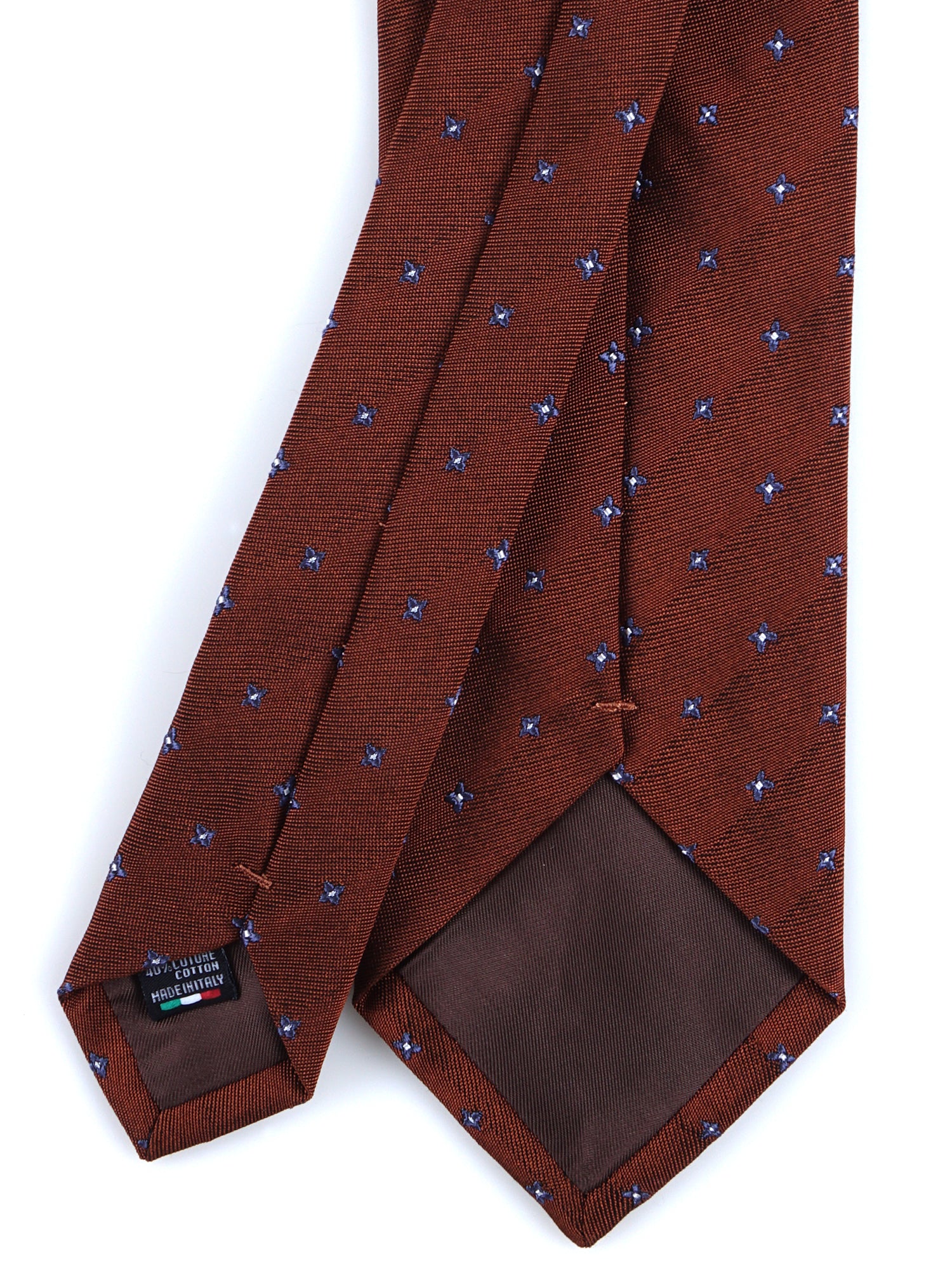 MARTIN 3-fold rust silk/cotton tie