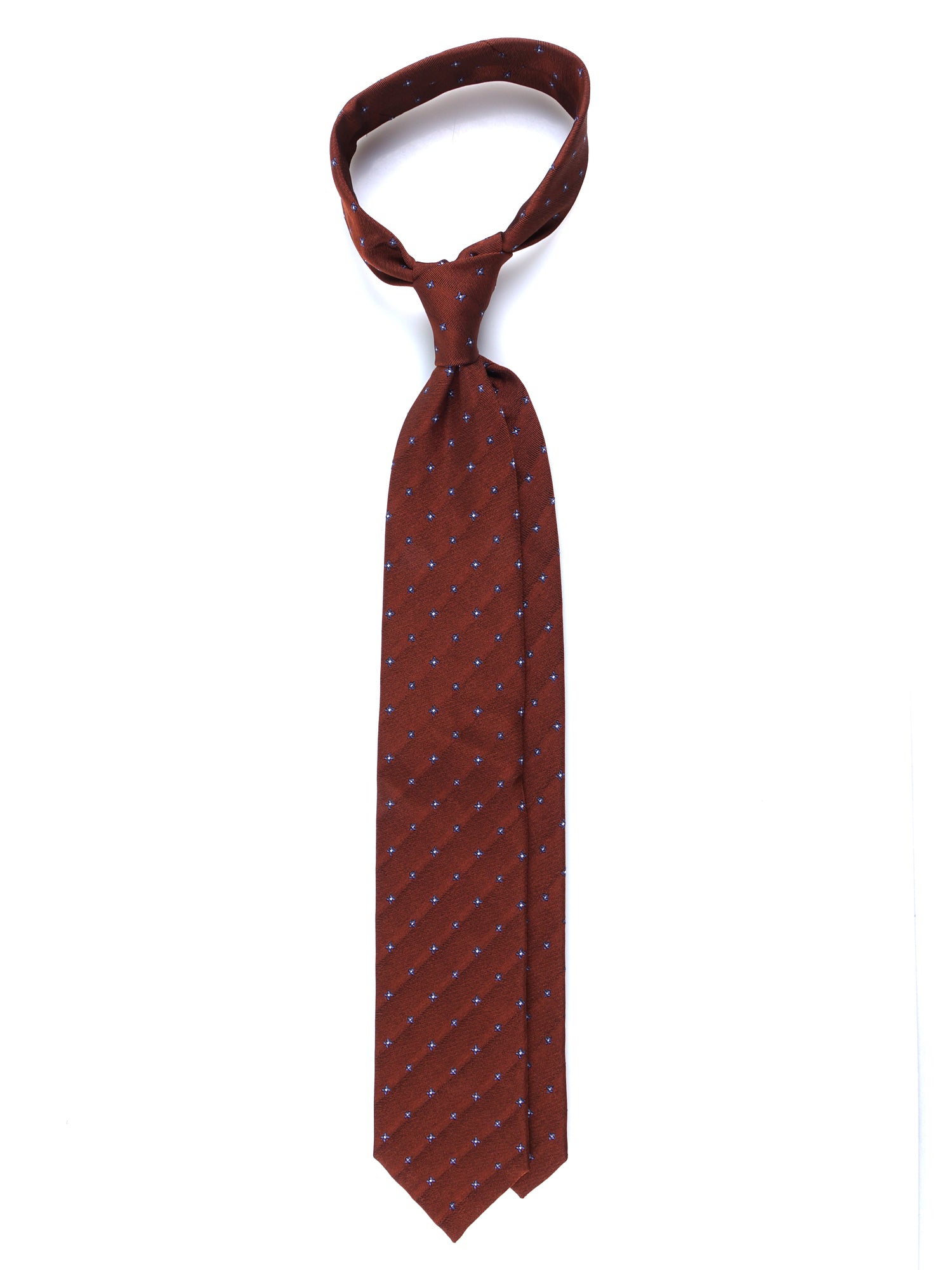 MARTIN 3-fold rust silk/cotton tie