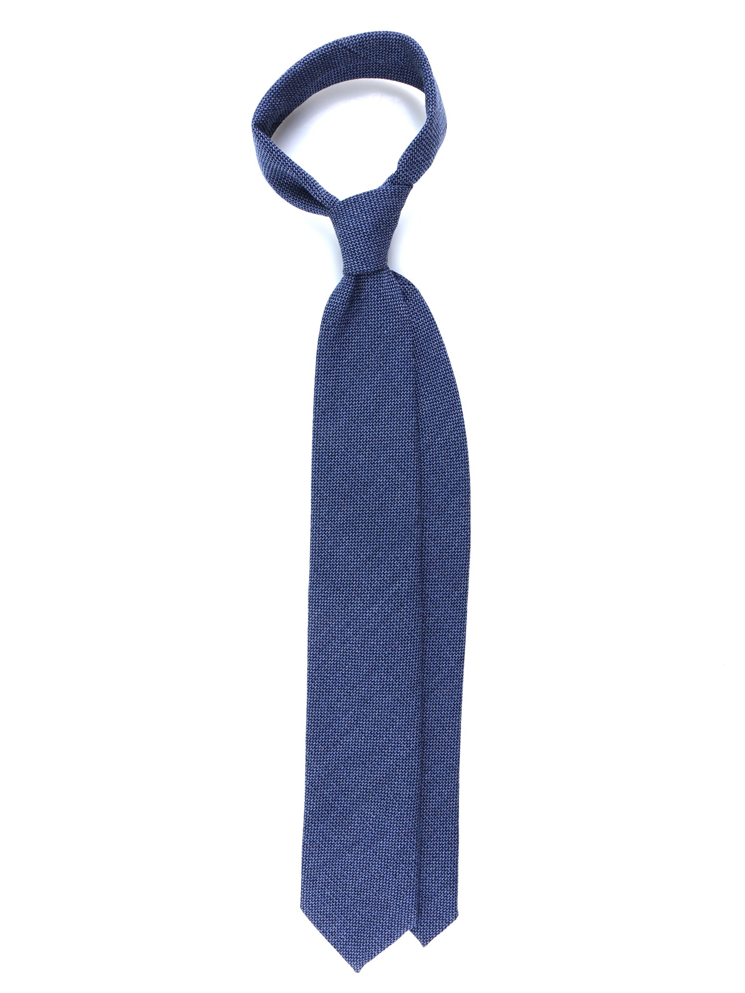 SAVINA 3-fold light blue silk/wool tie