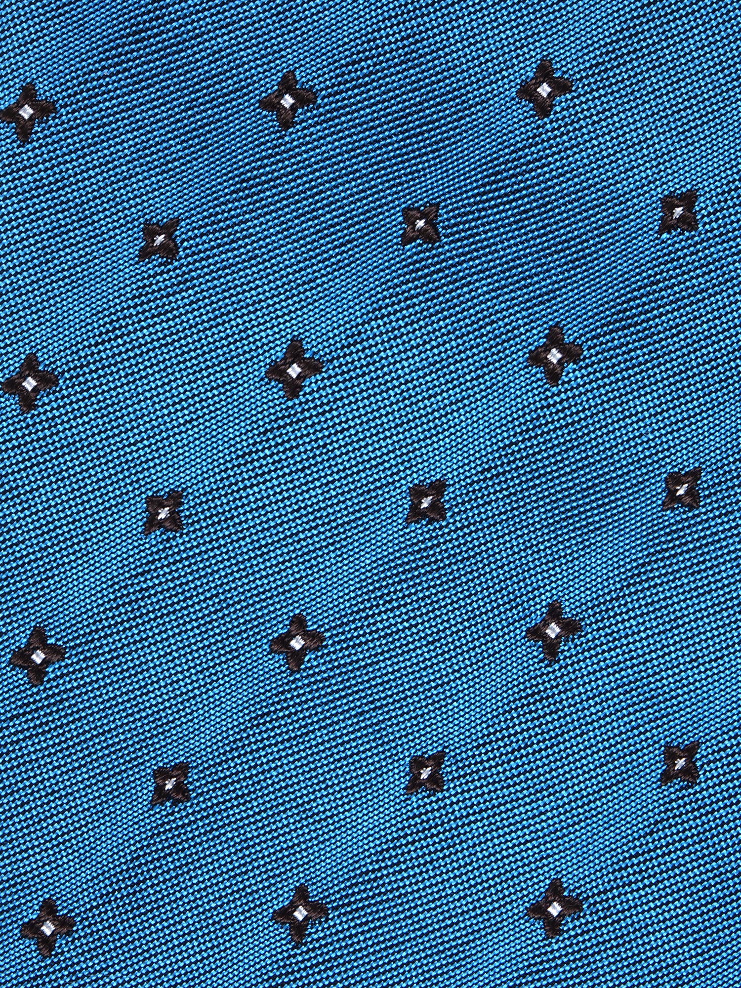 MARTIN 3-fold turquoise silk/cotton tie