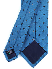 MARTIN 3-fold turquoise silk/cotton tie