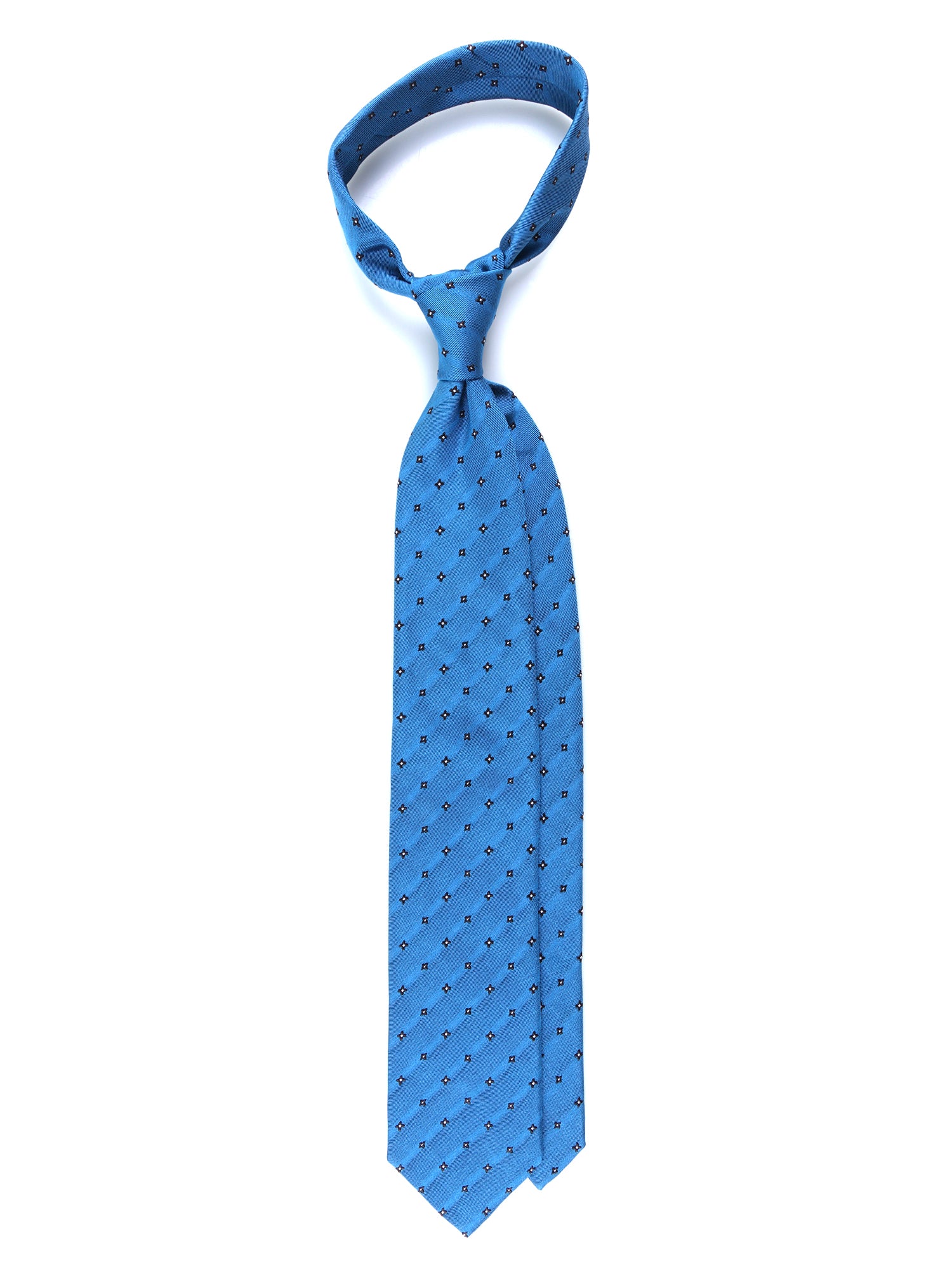 MARTIN 3-fold turquoise silk/cotton tie